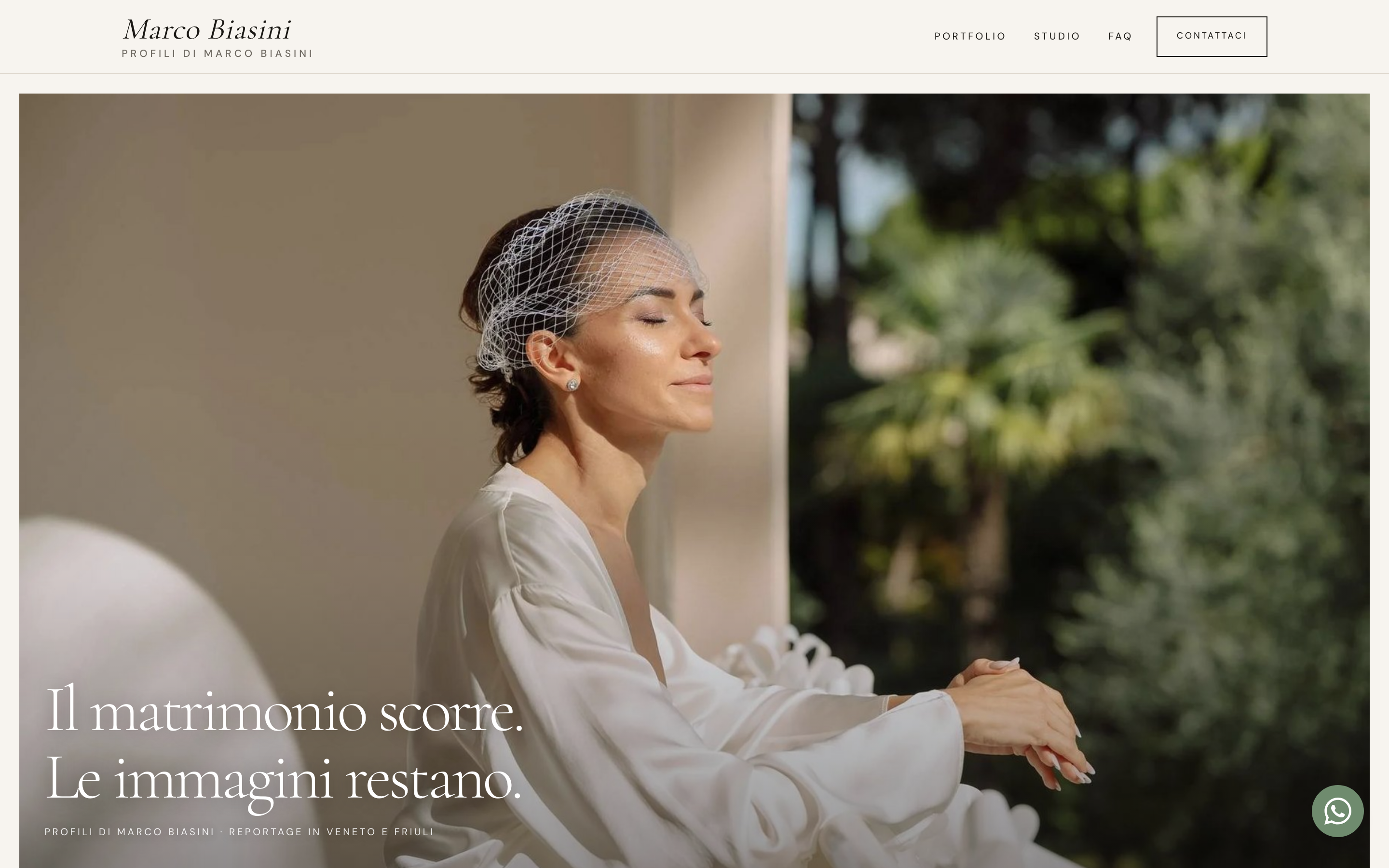 Home del sito realizzato per Marco Biasini