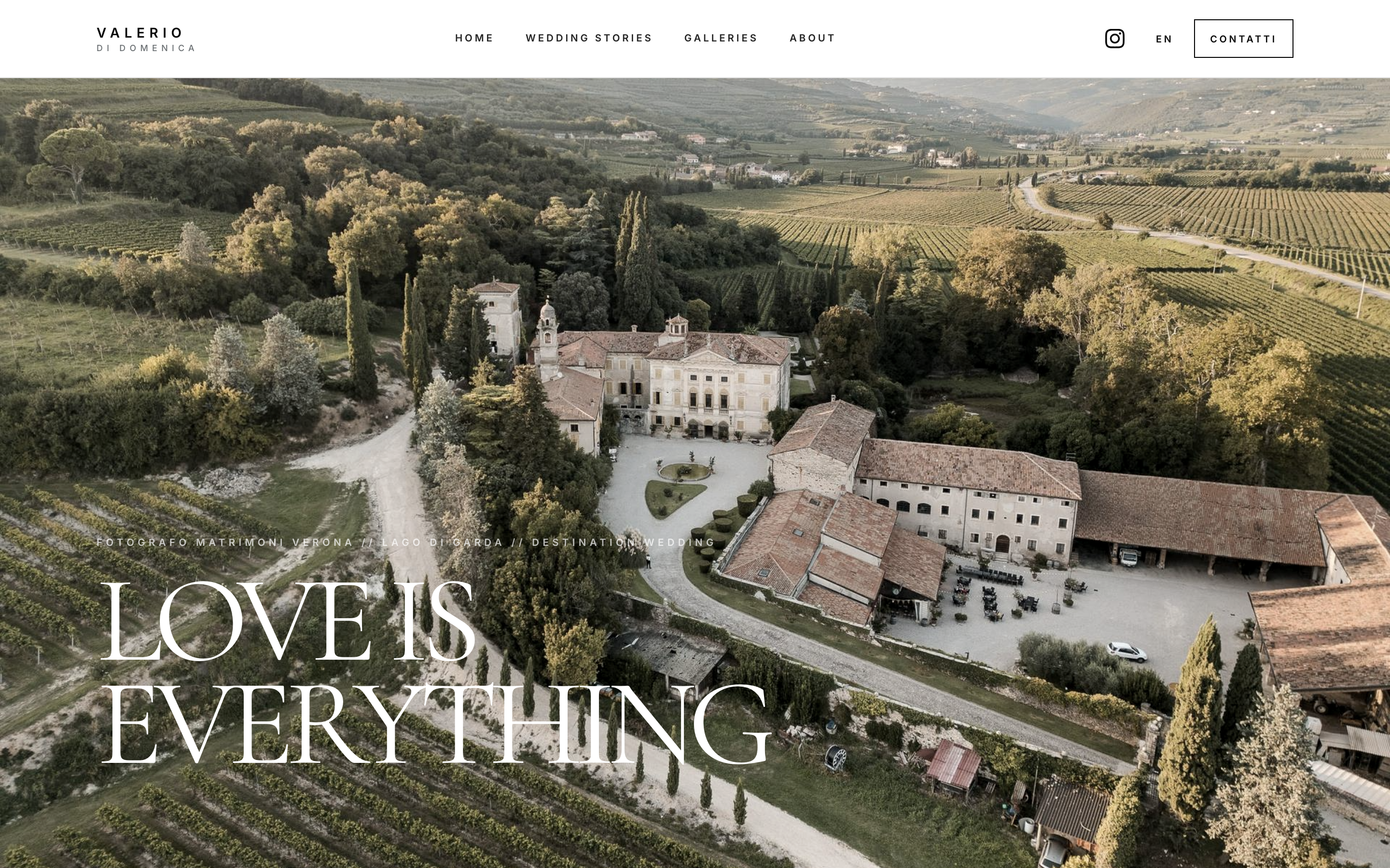 Home del sito realizzato per Valerio Di Domenica