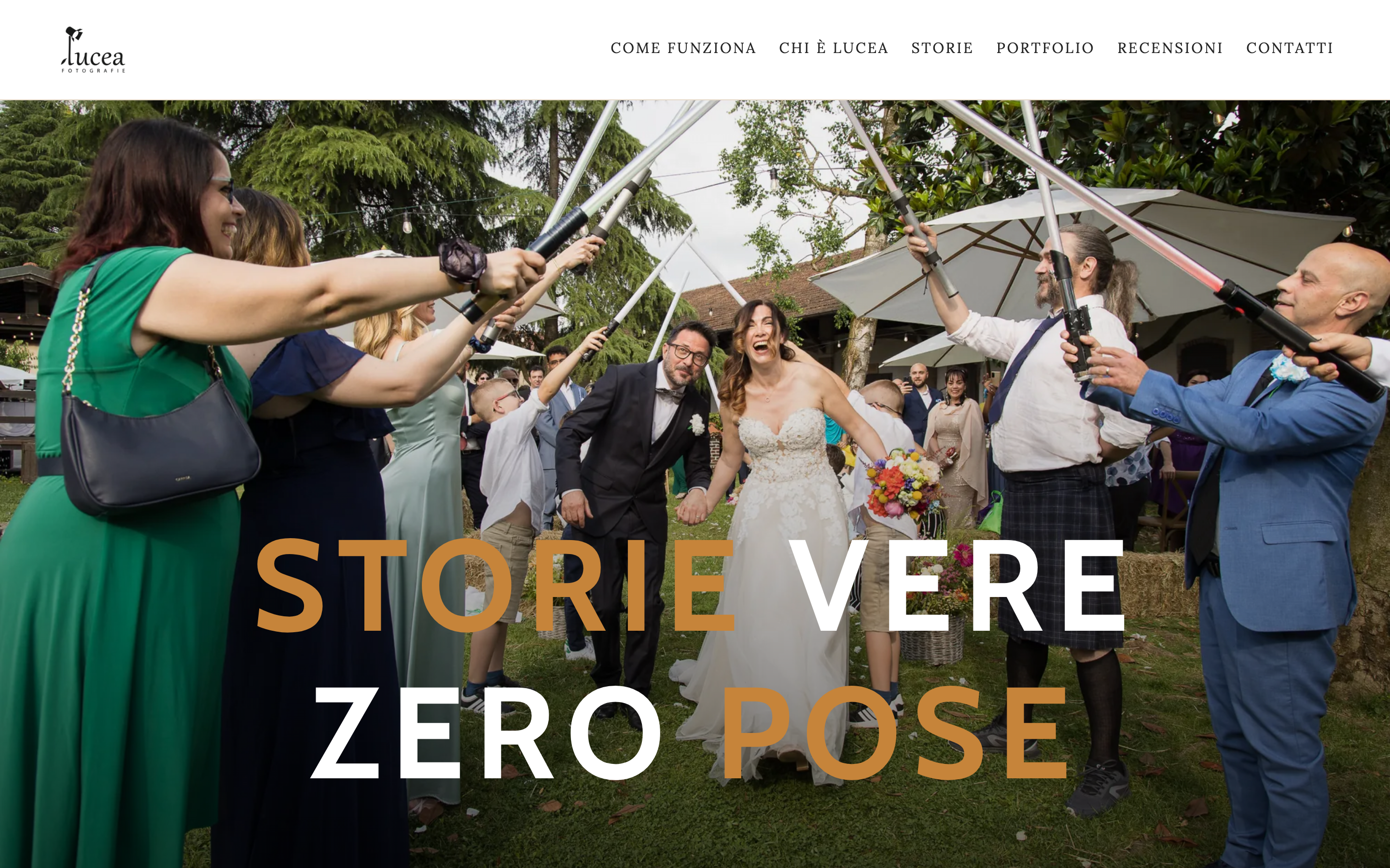 Home del sito realizzato per Lucea