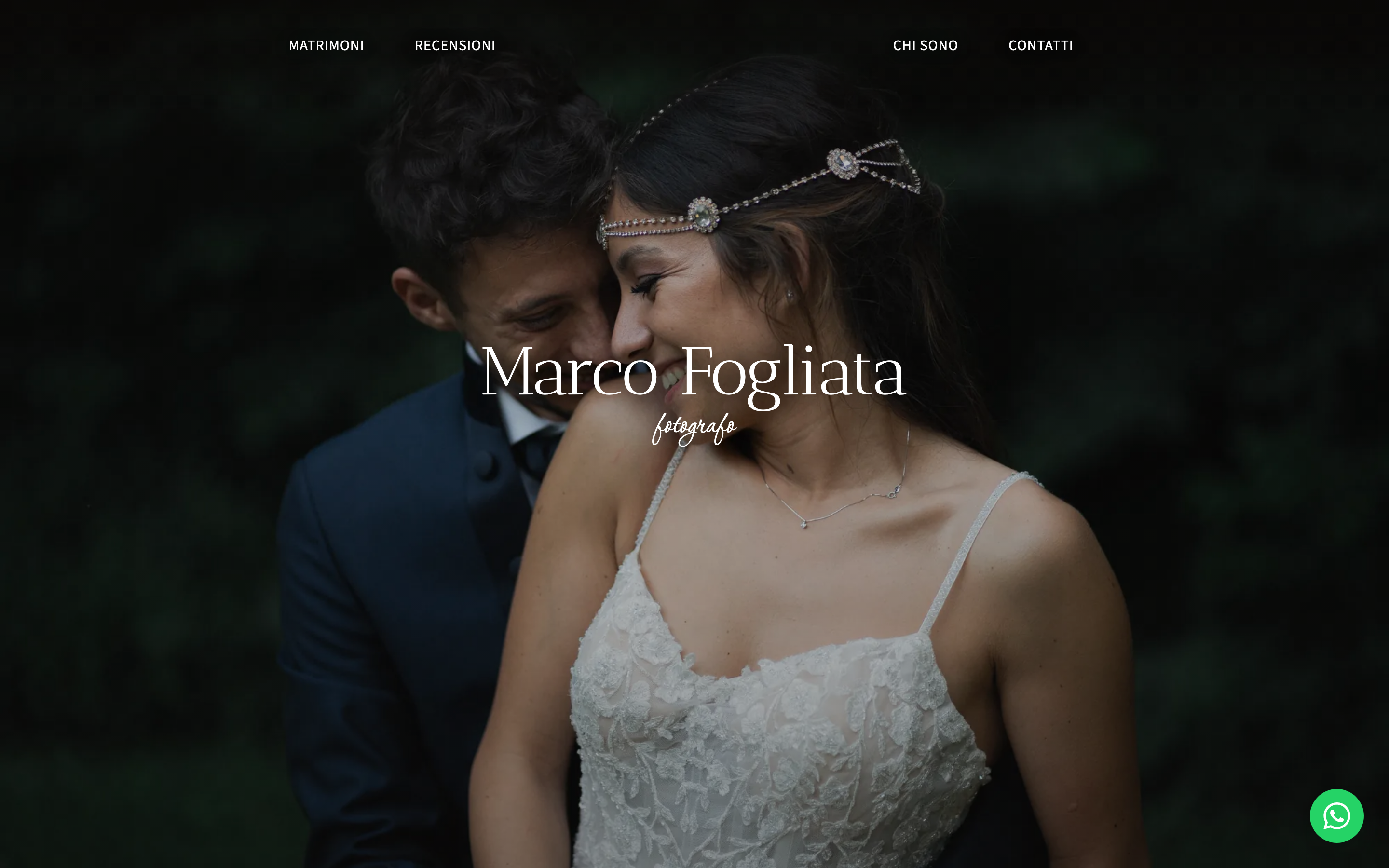 Home del sito realizzato per Marco Fogliata